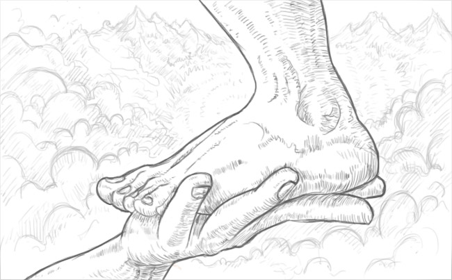 illustrazione mani piedi